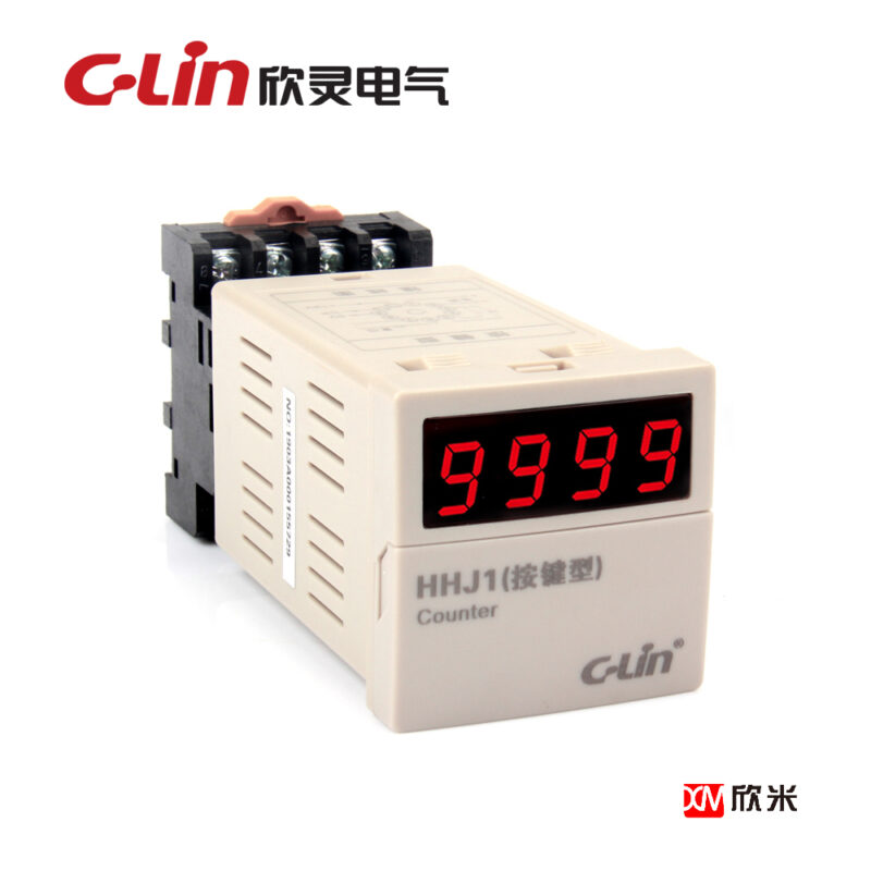 数显式计数继电器 HHJ1按键型 自带11脚接线底座