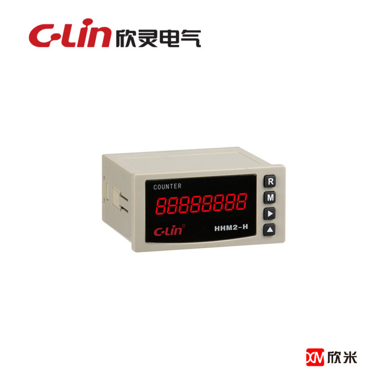数显式计米继电器 HHM2-H 板后接线 8位数