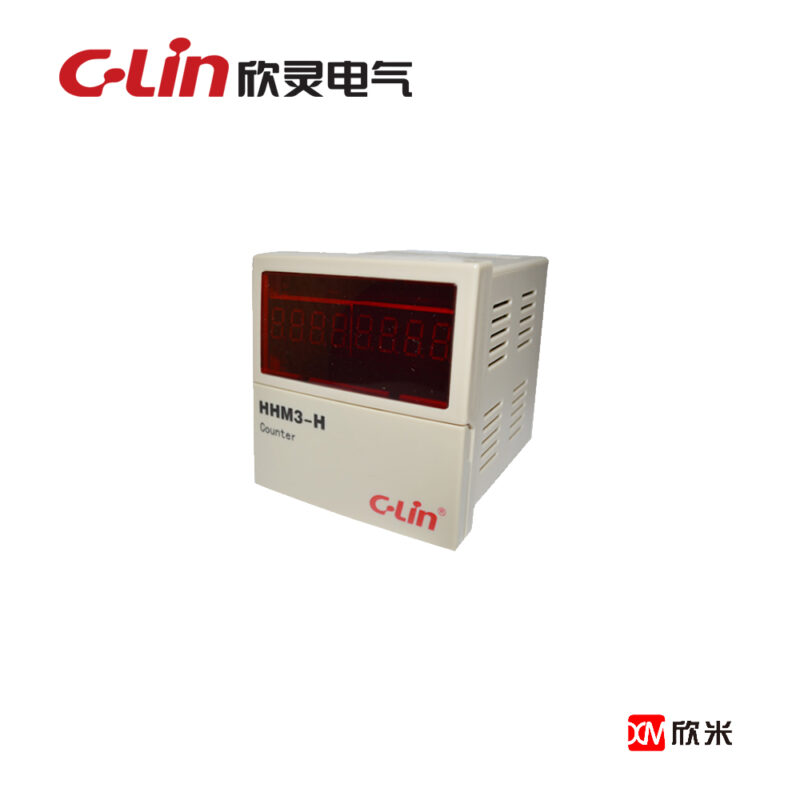 数显式计米继电器 HHM3-H 板后接线 8位数