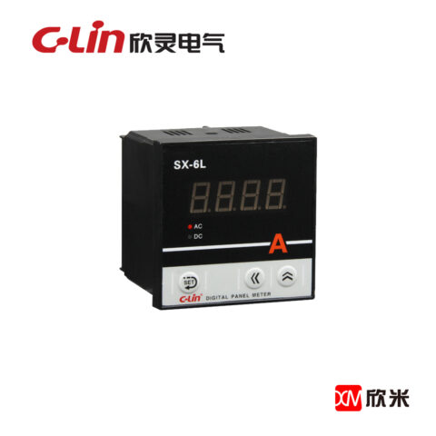 数显电量仪表 SX-6L 输入电流信号（AC0-5A）和电压信号（AC0-500V）