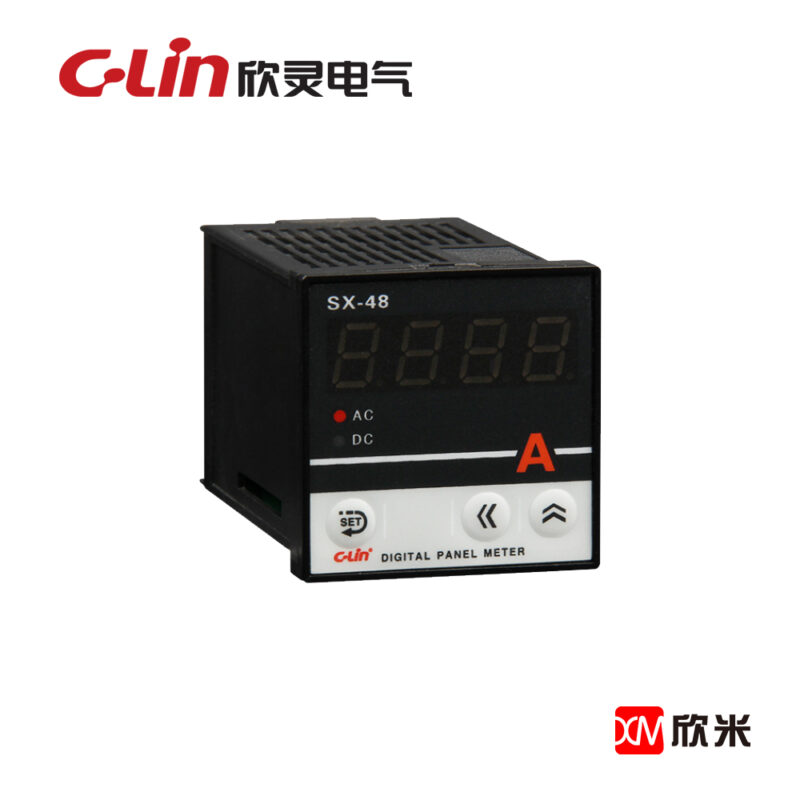 数显电量仪表 SX-48 输入电流信号（AC0-5A）和电压信号（AC0-500V）